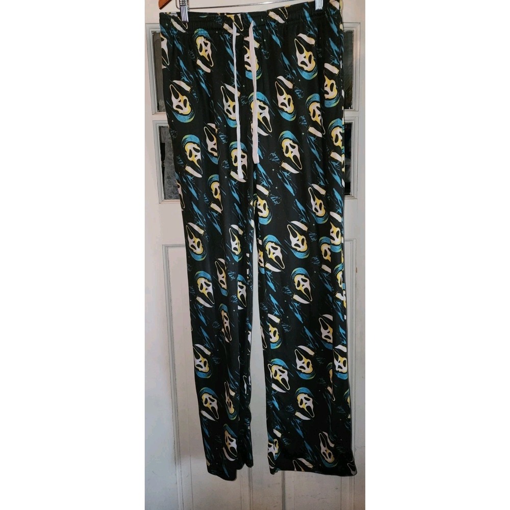 Ghost Face Sleep Pants Scream Horror Unisex Pajama Lounge Pants Large NWOT